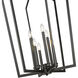 Lizabeth 6 Light 25 inch Matte Black Indoor Pendant Ceiling Light